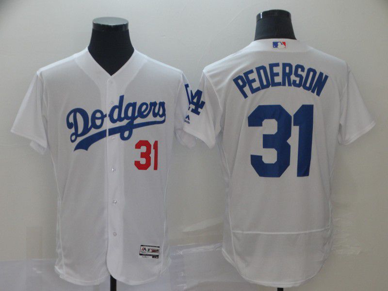 Men Los Angeles Dodgers #31 Pederson White Elite MLB Jersey